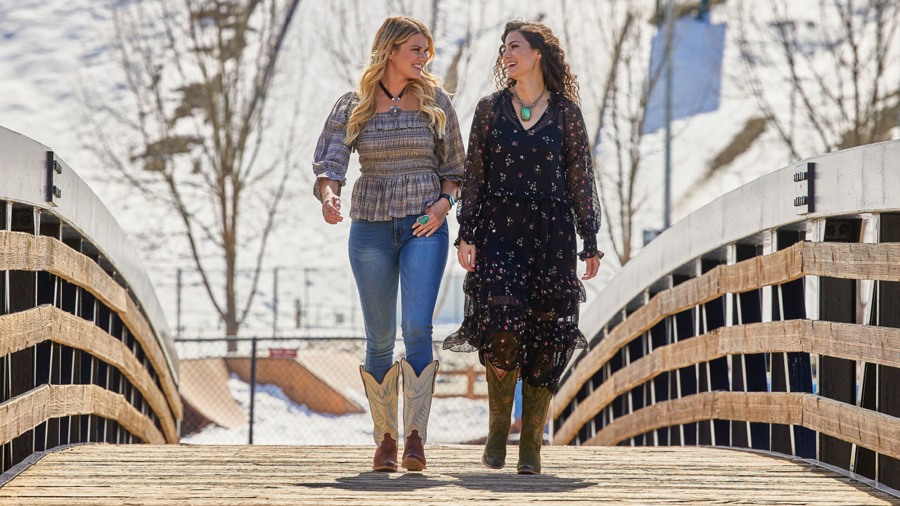 Clara Boots in Brown, Clara Boots in Green.